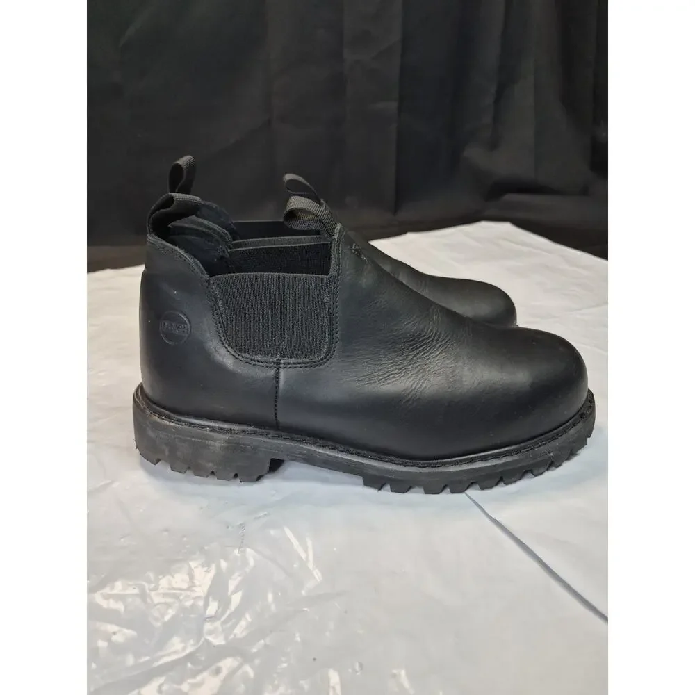 Lehio Romeo Work Boots Slup On Men Size 10 EW Black Steel Toe Leather Work Boot